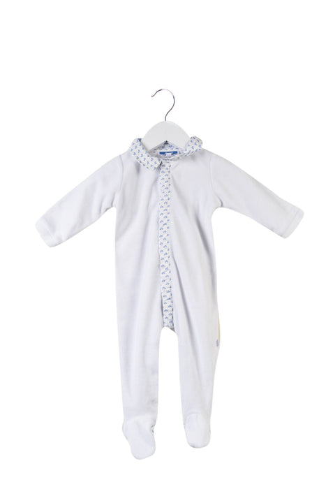A White Long Sleeve Jumpsuits from Jacadi in size 3-6M for boy. (Front View)