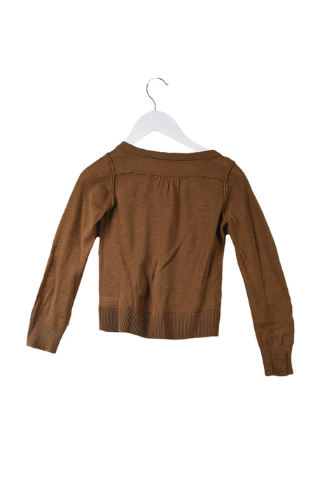 A Brown Cardigans from Bonpoint in size 4T for girl. (Back View)