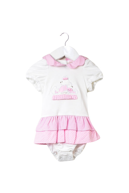 A Pink Short Sleeve Bodysuits from Nicholas & Bears in size 0-3M for girl. (Front View)