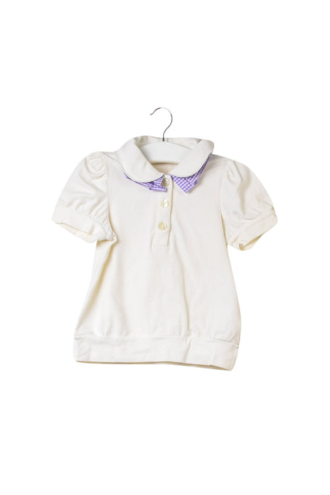 A Beige Short Sleeve Tops from Nicholas & Bears in size 6-12M for girl. (Front View)