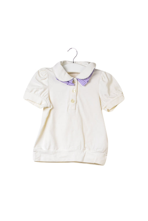 A Beige Short Sleeve Tops from Nicholas & Bears in size 6-12M for girl. (Front View)