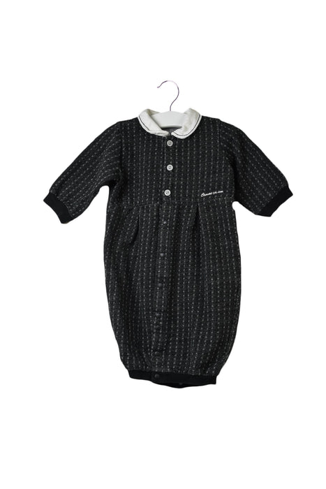A Black Long Sleeve Jumpsuits from Comme Ca Ism in size 0-3M for girl. (Front View)