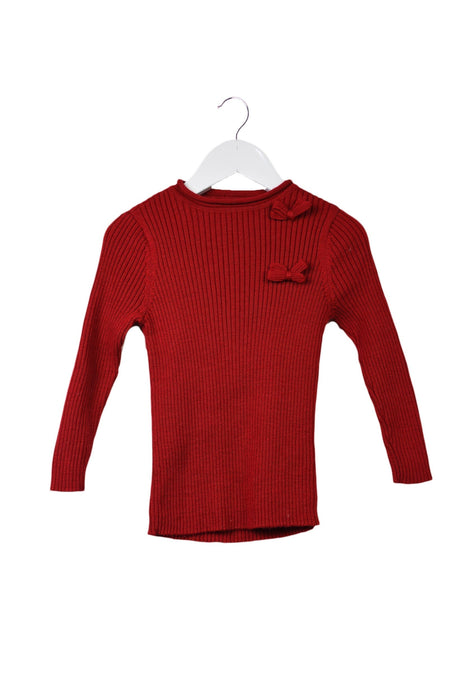 A Red Knit Sweaters from Nicholas & Bears in size 2T for girl. (Front View)