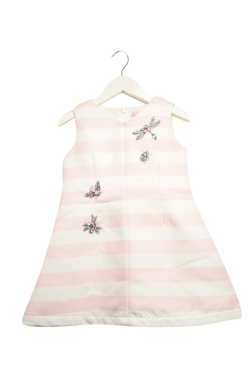 A Pink Sleeveless Dresses from Gingersnaps in size 2T for girl. (Front View)