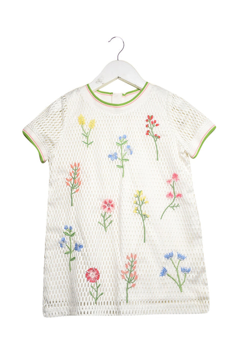 A White Short Sleeve Dresses from Gingersnaps in size 2T for girl. (Front View)