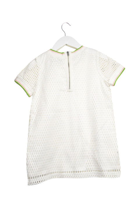 A White Short Sleeve Dresses from Gingersnaps in size 2T for girl. (Back View)