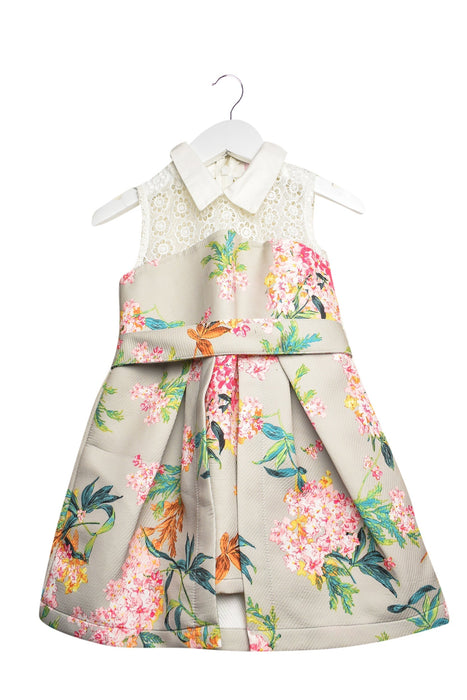 A Grey Sleeveless Dresses from Gingersnaps in size 2T for girl. (Front View)