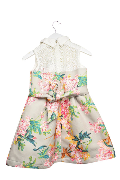 A Grey Sleeveless Dresses from Gingersnaps in size 2T for girl. (Back View)