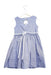 A Blue Sleeveless Dresses from Periwinkle in size 2T for girl. (Back View)