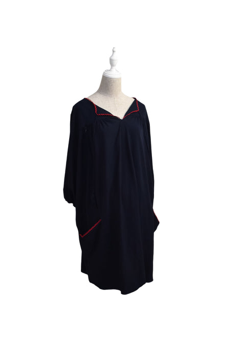 A Navy Long Sleeve Dresses from Gebe in size XL for maternity. (Front View)