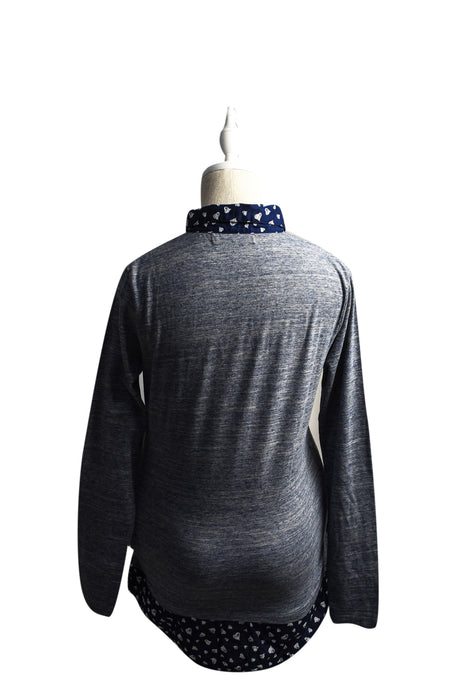 A Blue Long Sleeve Tops from Mamaway in size S for maternity. (Back View)