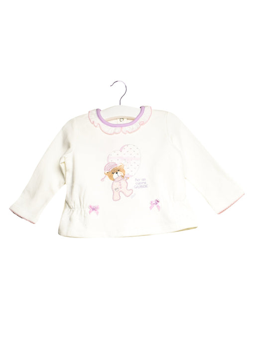 A White Long Sleeve Tops from Chicco in size 6-12M for girl. (Front View)
