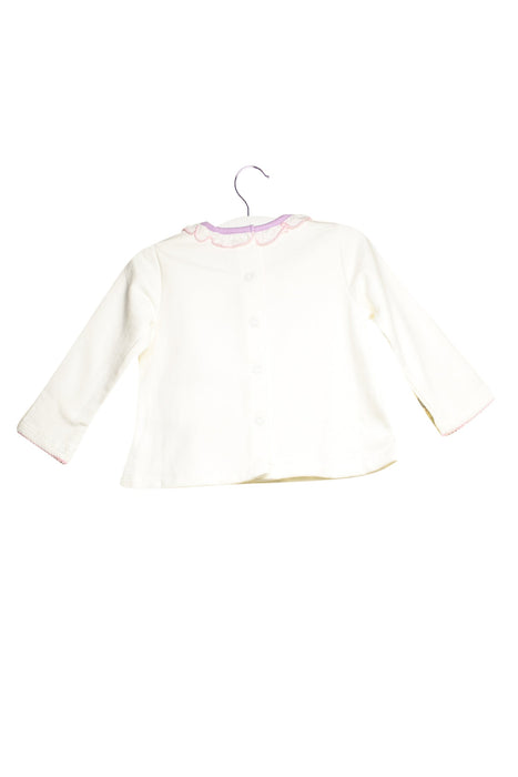 A White Long Sleeve Tops from Chicco in size 6-12M for girl. (Back View)