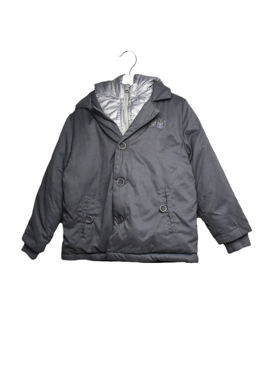A Grey Puffer/Quilted Jackets from Chicco in size 4T for neutral. (Front View)