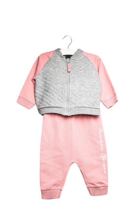 A Grey Pants Sets from Ferrari in size 3-6M for girl. (Front View)