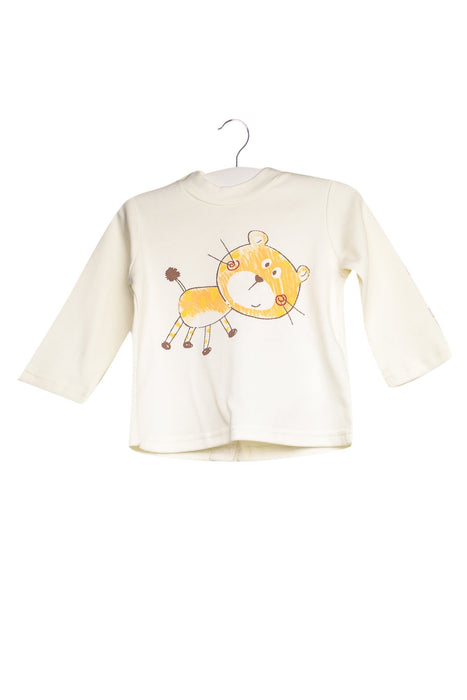 A White Long Sleeve Tops from Chicco in size 3-6M for girl. (Front View)