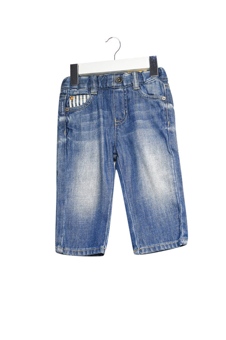 A Blue Jeans from Armani Baby in size 3-6M for girl. (Front View)