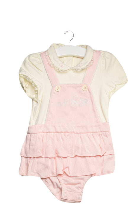 A White Short Sleeve Bodysuits from Nicholas & Bears in size 6-12M for girl. (Front View)
