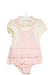 A White Short Sleeve Bodysuits from Nicholas & Bears in size 6-12M for girl. (Front View)