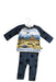 A Navy Pants Sets from Molo in size 3-6M for boy. (Front View)