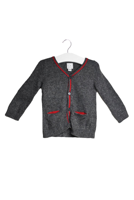 A Grey Cardigans from CdeC in size 6-12M for boy. (Front View)