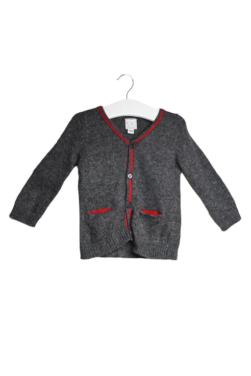 A Grey Cardigans from CdeC in size 6-12M for boy. (Front View)