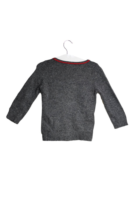 A Grey Cardigans from CdeC in size 6-12M for boy. (Back View)