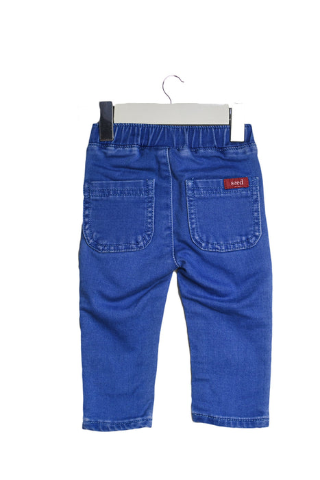 A Blue Jeans from Seed in size 3-6M for girl. (Back View)