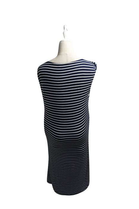 A Navy Sleeveless Dresses from Mayarya in size L for maternity. (Back View)