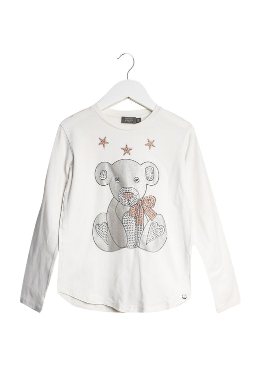A White Long Sleeve Tops from Microbe by Miss Grant in size 6T for girl. (Front View)