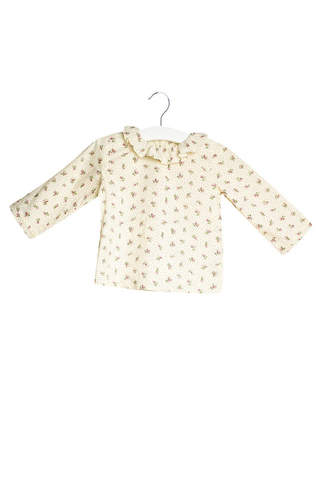 A Ivory Long Sleeve Tops from Bonpoint in size 6-12M for girl. (Front View)