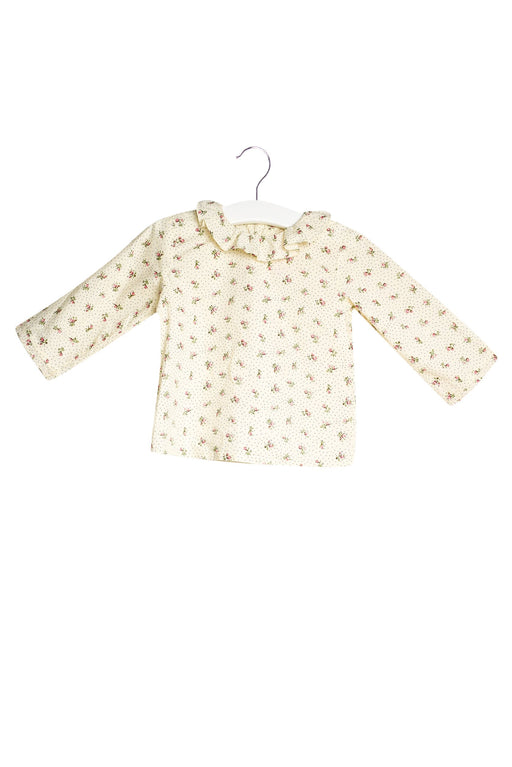 A Ivory Long Sleeve Tops from Bonpoint in size 6-12M for girl. (Front View)