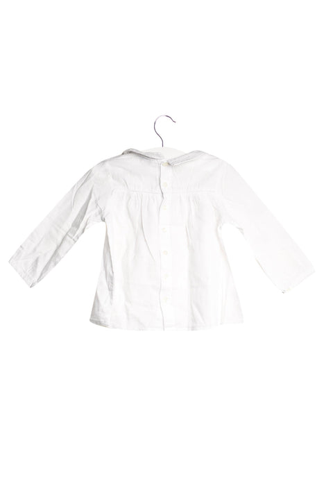 A White Long Sleeve Tops from DPAM in size 6-12M for girl. (Back View)