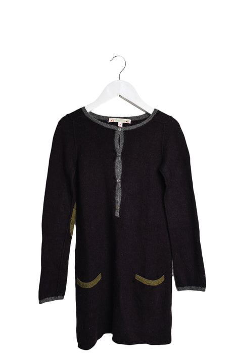 A Purple Sweater Dresses from Bonpoint in size 6T for girl. (Front View)