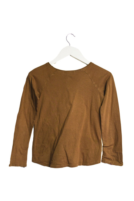 A Brown Long Sleeve Tops from Bonpoint in size 6T for girl. (Back View)