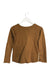 A Brown Long Sleeve Tops from Bonpoint in size 6T for girl. (Back View)