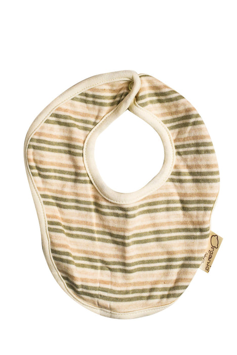 A Beige Bibs from Organic Natural Charm in size O/S for neutral. (Front View)