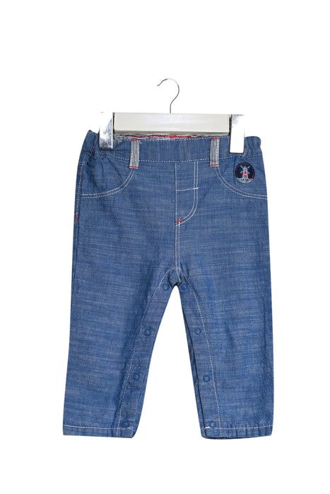 A Blue Casual Pants from La Compagnie des Petits in size 3-6M for girl. (Front View)
