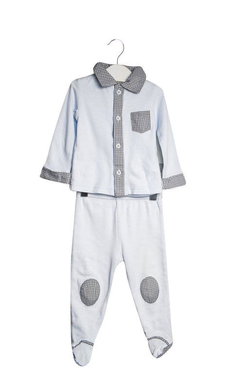 A Blue Pyjama Sets from Miniclasix in size 6-12M for boy. (Front View)