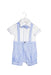 A Blue Short Sleeve Rompers from Nicholas & Bears in size 3-6M for boy. (Front View)