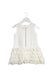A White Sleeveless Dresses from Monnalisa in size 12-18M for girl. (Front View)