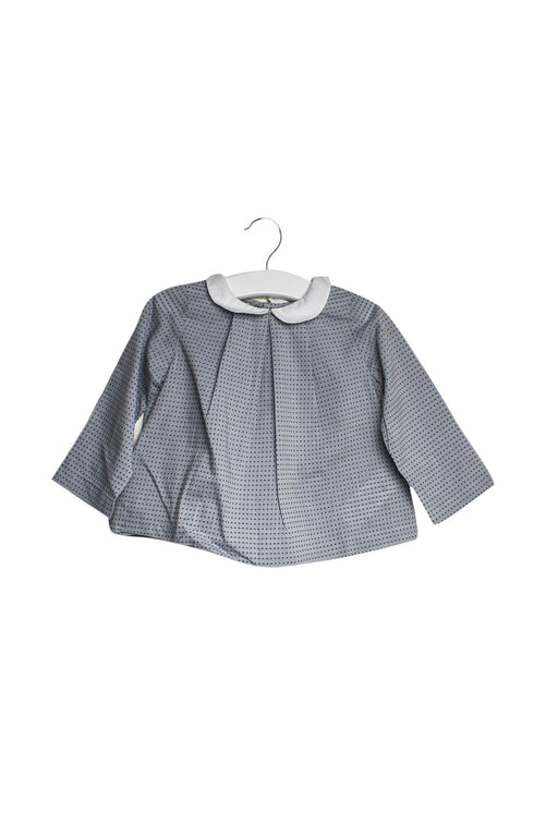 A Grey Long Sleeve Tops from Jacadi in size 6-12M for girl. (Front View)
