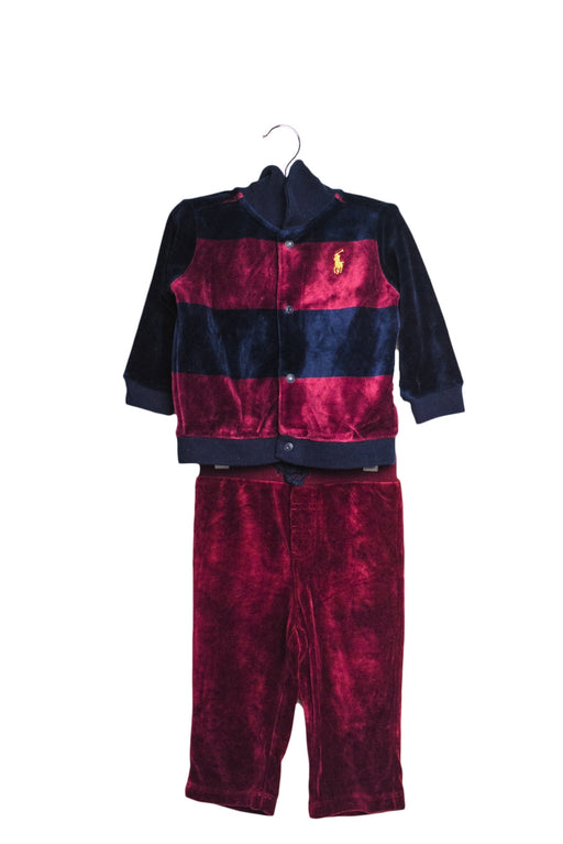 A Burgundy Pants Sets from Ralph Lauren in size 6-12M for boy. (Front View)