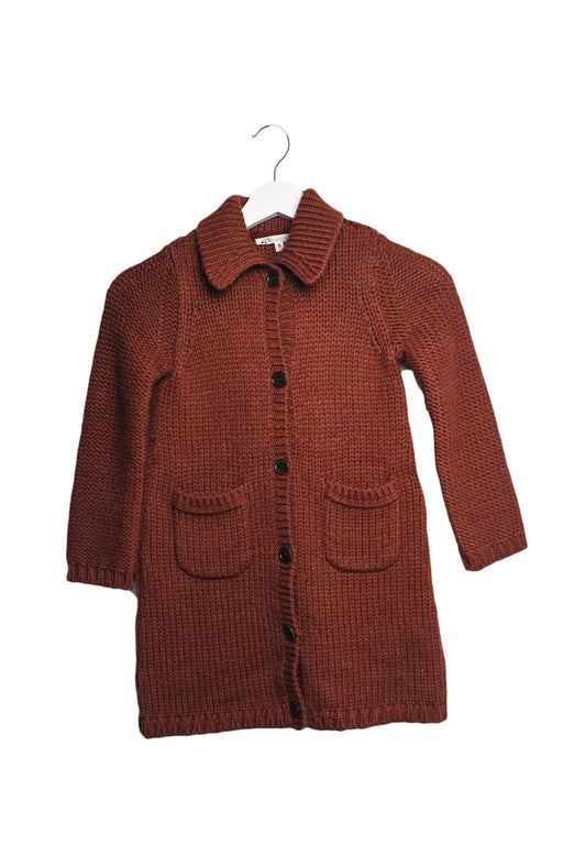 A Brown Coats from Bonpoint in size 8Y for girl. (Front View)