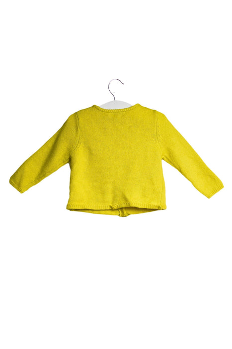 A Yellow Cardigans from CdeC in size 6-12M for girl. (Back View)