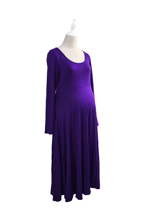 A Purple Long Sleeve Dresses from Rachel Pally in size L for maternity. (Front View)