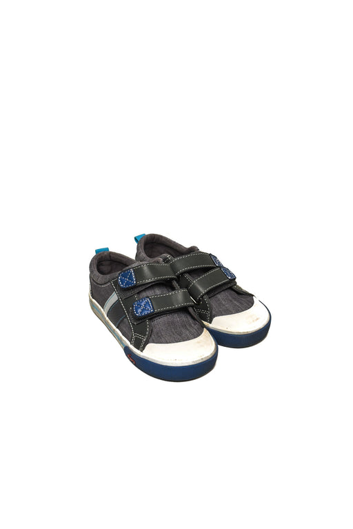 A Grey Sneakers from See Kai Run in size 4T for boy. (Front View)