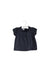 A Navy Short Sleeve Tops from Petit Bateau in size 3-6M for girl. (Front View)