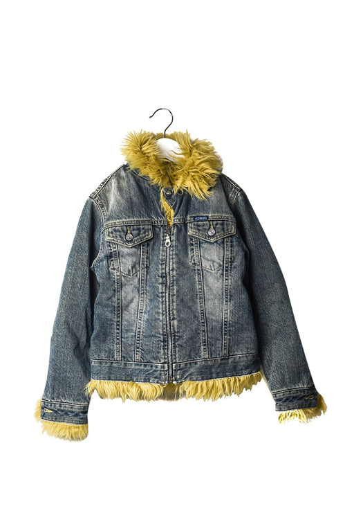 A Blue Lightweight Jackets from Diesel in size 6T for girl. (Front View)