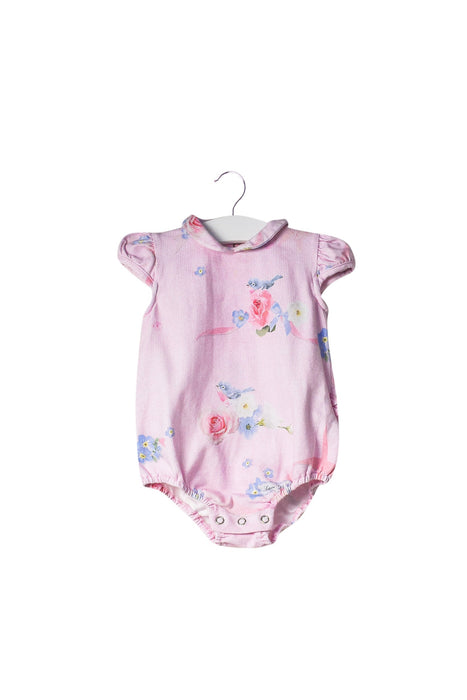 A Pink Short Sleeve Bodysuits from Lapin House in size 6-12M for girl. (Front View)